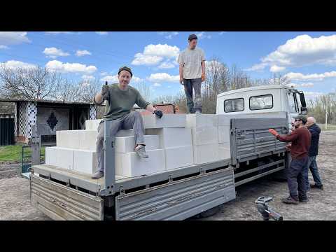 Намечается большая стройка! Перевозим газоблок трактором ДТЗ 504U!