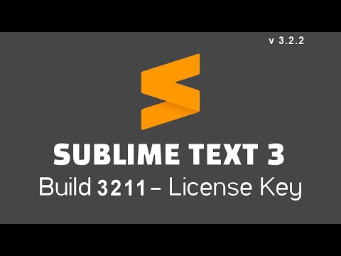sublime text 3 3.2.2 build 3211 license key 2019 (100% Work)