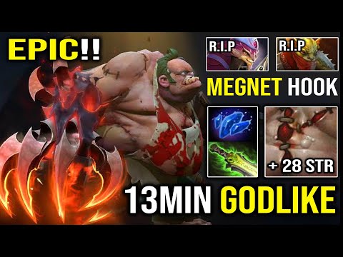 How to Hook Like a Megnet & Deleted Pango Mid with 13Min Godlike Nonstop Ganking Pro Pudge Dota 2