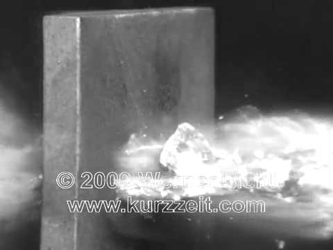 1 million fps Slow Motion video of bullet impacts made by Werner Mehl from Kurzzeit