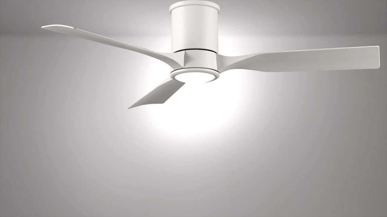 Video 1 Watch A Video About the 56 Casa Vieja Keel Matte White LED Damp Remote Hugger Ceiling Fan