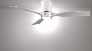 1_Watch A Video About the 56 Casa Vieja Keel Matte White LED Damp Remote Hugger Ceiling Fan