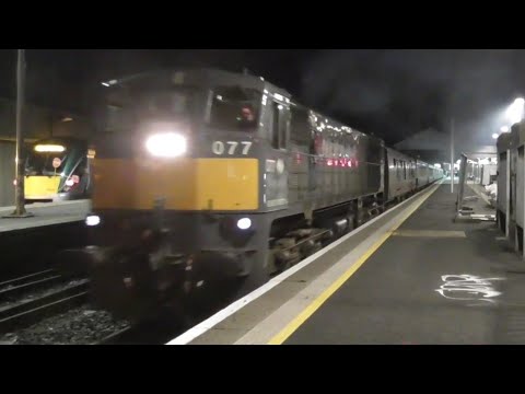 Irish Rail 071 Class Loco Number 077 With RPSI Cravens - Connolly Station, Dublin