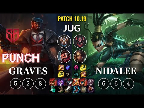 SB Punch Graves vs Nidalee Jungle - KR Patch 10.19