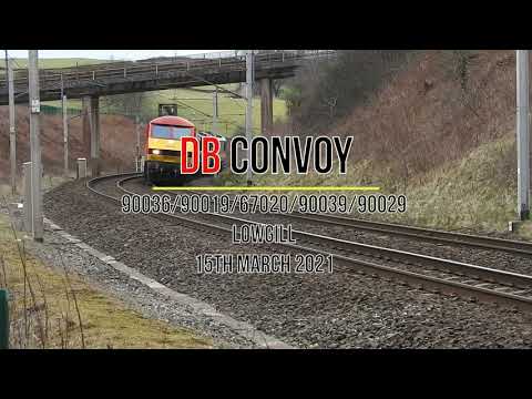 DB, 5 Loco Convoy lowgill WCML 15th March 2021