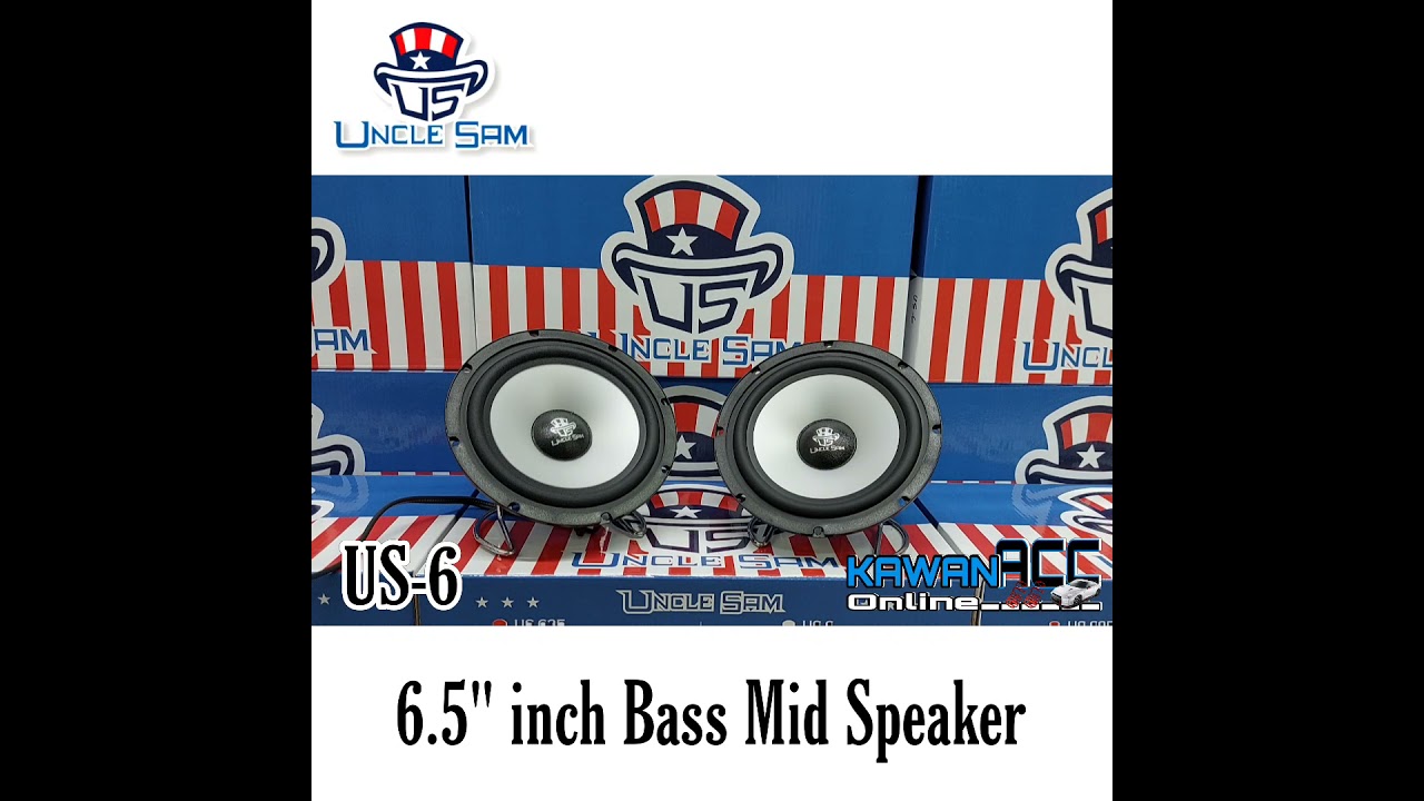 Uncle Sam US-6 6.5 Bass Mid Speaker Sound Test (1/2)