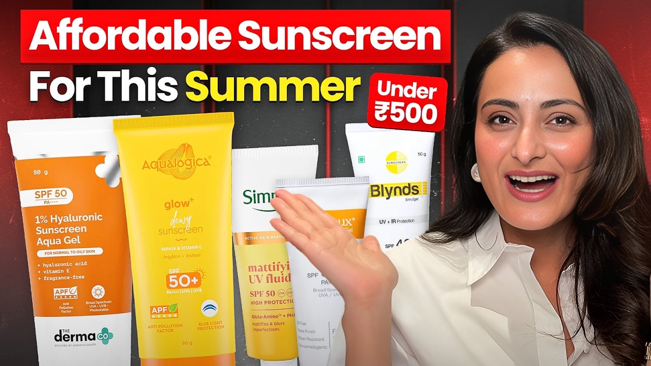 Affordable Sunscreen for this summer under 500 | Dermatologist suggests #sunscreen #summer #skincare