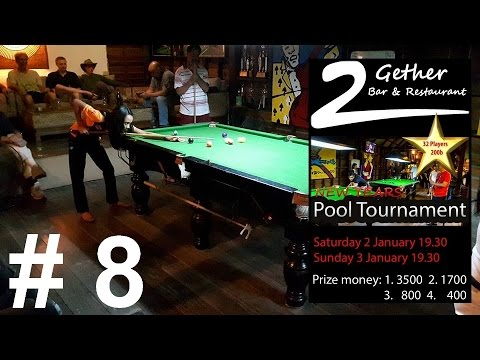 Phaa Hmaunpao - New Year 8-Ball Tournament at 2Gether Bar Chiang Mai Thailand - Final Frame 1