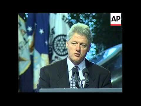 USA: KOSOVO CRISIS: BILL CLINTON WARNING TO MILOSEVIC (2)