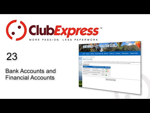 ClubExpress - 23 Bank Accounts and Financial Accounts
