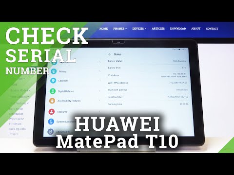How to Check Serial Number in HUAWEI MatePad T10 – Verify SN