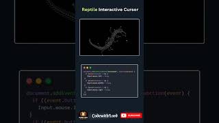 🦎 Reptile-Style Interactive Cursor (Tail + Ripple)  HTML/CSS/JS! #Shorts #viral #CodeWithLord