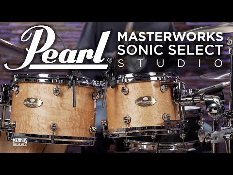 Pearl Masterworks Sonic Select Studio Drum Set 22/10/12/16 - Natural Flame Maple