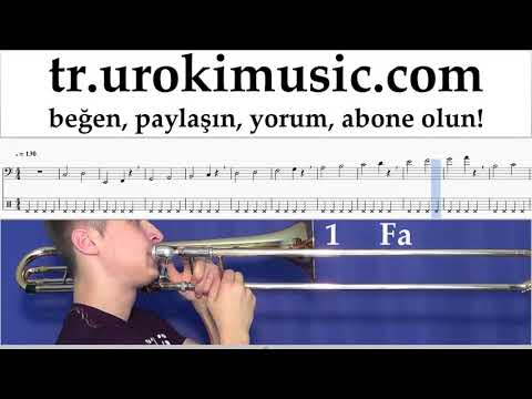 Trombon dersleri Jingle Bell Rock Notalar Eğitim Bölüm#1 um-i723