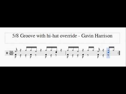 Gavin Harrison - Hi-Hat override - 5/8 Groove