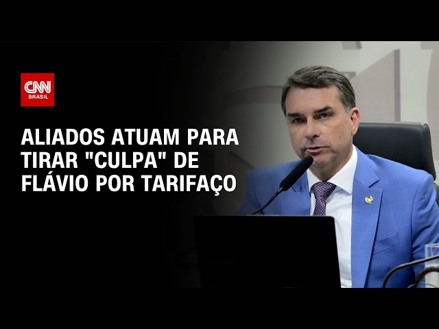 Aliados de Flávio Bolsonaro atuam para tirar “culpa” por tarifaço de Trump | CNN 360°