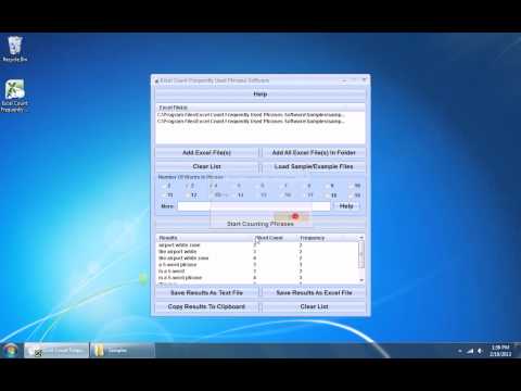 Excel Count Frequently Used Phrases Software