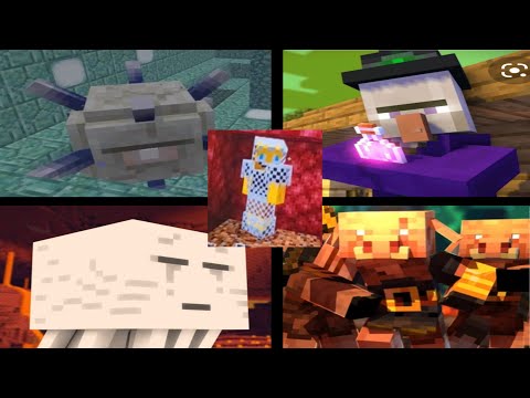 SpongeBob and nonny in minecraft the witch encounter all bosses