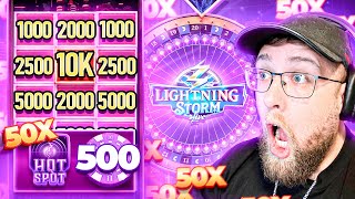 MY BIGGEST WIN EVER ON LIGHTNING STORM! (X TOP SLOT GAME SHOW) Video