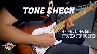 Video thumbnail for TONE CHECK: Fender Vintera 50s Stratocaster Modified Guitar Demo | No Talking by Cream City Music