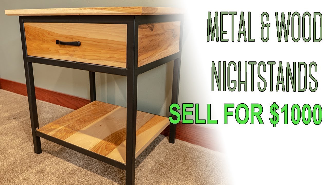 Watch video Metal and Wood Nightstands | Make Money Woodworking Now Metal and Wood Nightstands | Make Money Woodworking