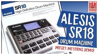 Video thumbnail for Alesis SR18 Drum Machine Preset Patterns Demo by Artbooks Reviewed