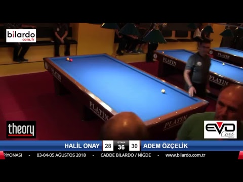 HALİL ONAY & ADEM ÖZÇELİK Bilardo Maçı - CADDE BİLARDO 3 BANT ÖZEL TÜRKİYE ŞAMPİYONASI-3. Tur