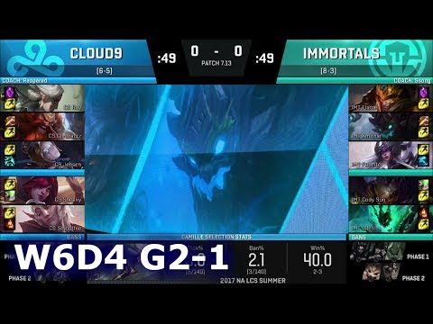 Cloud 9 vs Immortals | Game 1 S7 NA LCS Summer 2017 Week 6 Day 3 | C9 vs IMT G1 W6D3