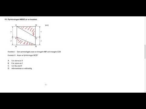 Högskoleprovet Våren 2017 2017 04 01 provpass 4 Uppgift 19