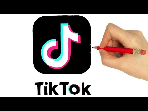 Как нарисовать логотип Tik Tok? Лёгкие рисунки для срисовки | Видео