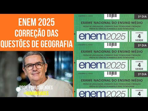 ENEM 2025: CORRECTION OF GEOGRAPHY QUESTIONS