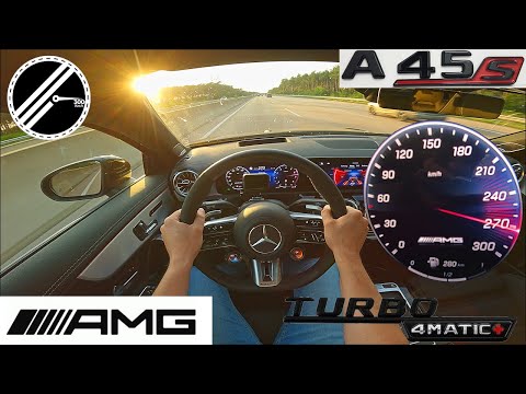 Mercedes-AMG A 45 S | 421 PS | Top Speed Drive German Autobahn No Speed Limit POV