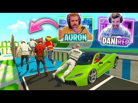 RUN OR I'LL RUN YOU OVER! WITH AURONPLAY AND FRIENDS!! THEY ALMOST HUMILIATED ME!! - GTA V ONLINE