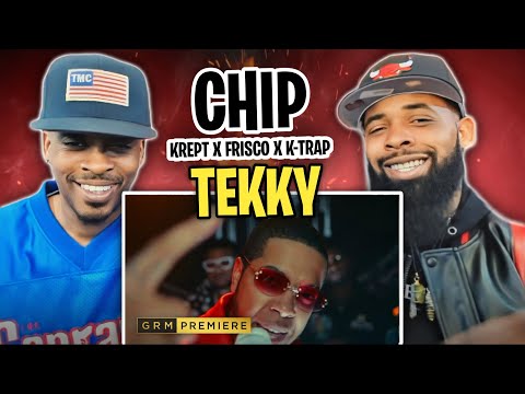 AMERICAN RAPPER REACTS TO-Chip ft Krept, Frisco & K-Trap - Tekky [Music Video] | GRM Daily