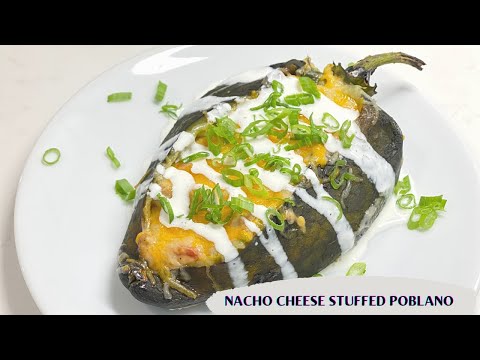 #keto Nacho Cheese Stuffed Poblano Peppers