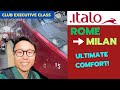 ITALY: Rome to Milan in ULTIMATE COMFORT | Italo High-Speed Train Trip Report - CLUB EXECUTIVE CLASS