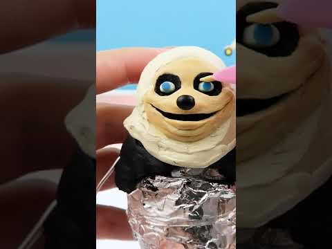 The Hug (Animatronic panda) with Clay | Clay Kamilla Tutorial #shorts