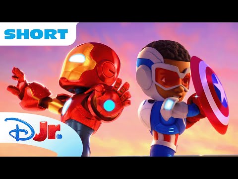 Meet Captain America! 💪😎 | Meet Iron Man and his Awesome Friends | @disneyjr  x @MarvelHQ