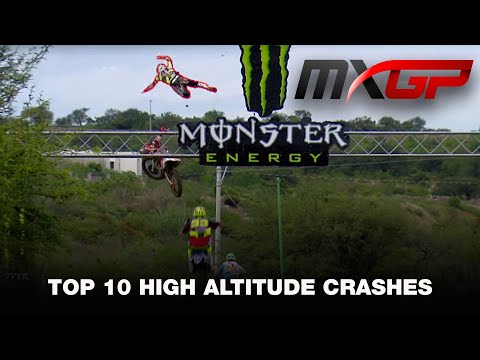 Top 10 Insane High Altitude Crashes - MXGP #Motocross