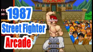 1987 Street Fighter Arcade Old School Game Playthrough Retro game