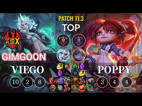 FPX GimGoon Viego vs Poppy Top - KR Patch 11.3