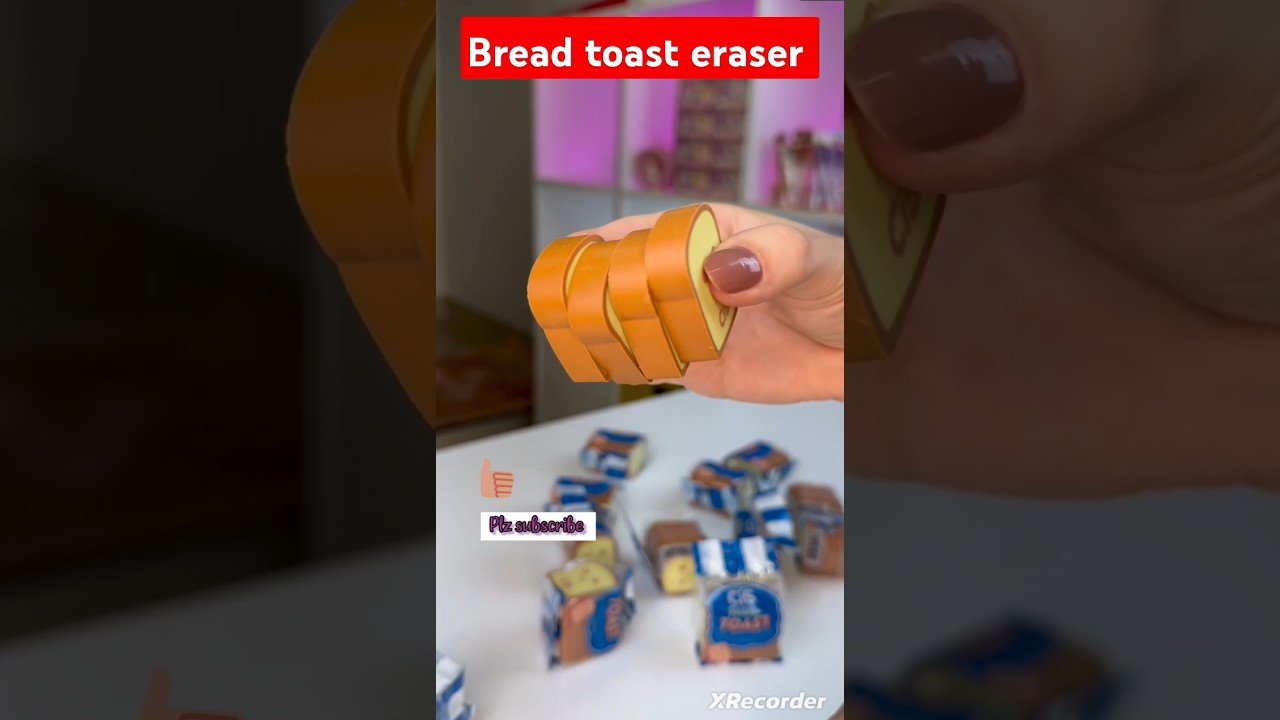 bread toast wala eraser#cute #stationery#unique school supplies#unboxing#bread