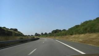 preview picture of video 'Driving On The N164 Between La Pie & Kernabat,  Finistere, Brittany, France 14th October 2009'