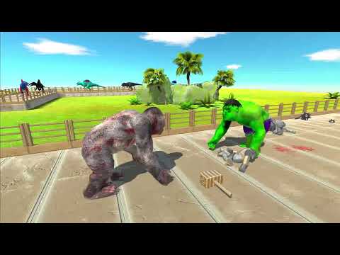 HULK GORO & BOMB DINOSAURS  - Animal Revolt Battle Simulator 🔥⭐😹👻👍