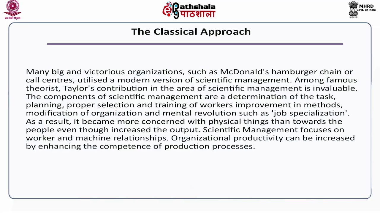 Evolution of Management Thought