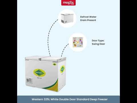 Buy Western 325L White Double Door Standard Deep Freezer, Nwhd 325 H Online  At Price ₹25079