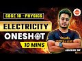 Electricity In One Shot In 10 Minutes Class 10 Physics Science CBSE Board Exam 2024