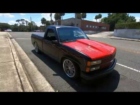 Dropped Chevrolet Silverado 1500 with American Racing Rodder Wheels