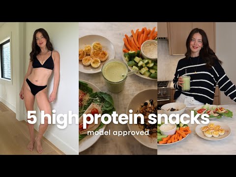 5 Easy High Protein Snacks for Energy & Glowing Skin | Model-Approved | Emily DiDonato