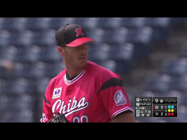 【ファーム】マリーンズ・レイビンがファーム公式戦に初登板!! 2019/4/23 M-G(ファーム)